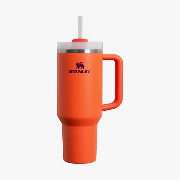 Stanley Quencher H2.0 Tigerlily Plum RRP £44.99 Orange Insulated Tumbler With Handle And Straw